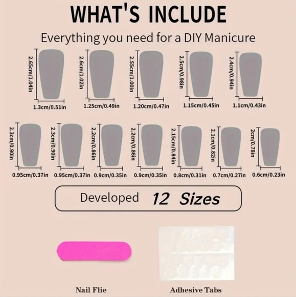 24 Pieces Fake Press On Nails - Picture 3 of 6